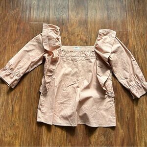 Faride Women’s Size XS Pink Ruffle Sleeve Blouse Party Vacation pastels